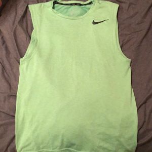 Green sleeveless Nike tank